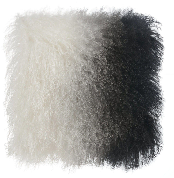 Tibetan Sheep Pillow White to Black image