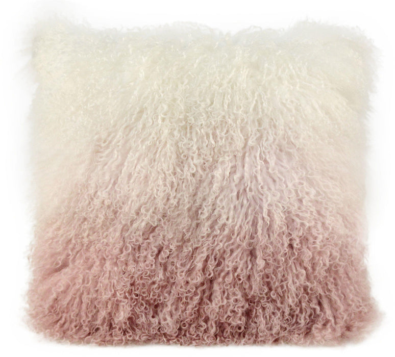 Tibetan Sheep Pillow White to Blush image