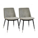 Evora Grey Velvet Chair - Silver Legs Set of 2 image