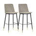 Evora Grey Velvet Counter Stool Set of 2 image