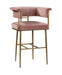 Astrid Blush Velvet Bar Stool image