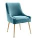 Beatrix Sea Blue Velvet Side Chair image