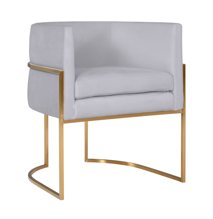 GISELLE  VELVET DINING CHAIR - GOLD FRAME