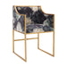 Atara Floral Velvet Gold Chair image