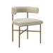 Kim Performance Velvet Chair in Cream image