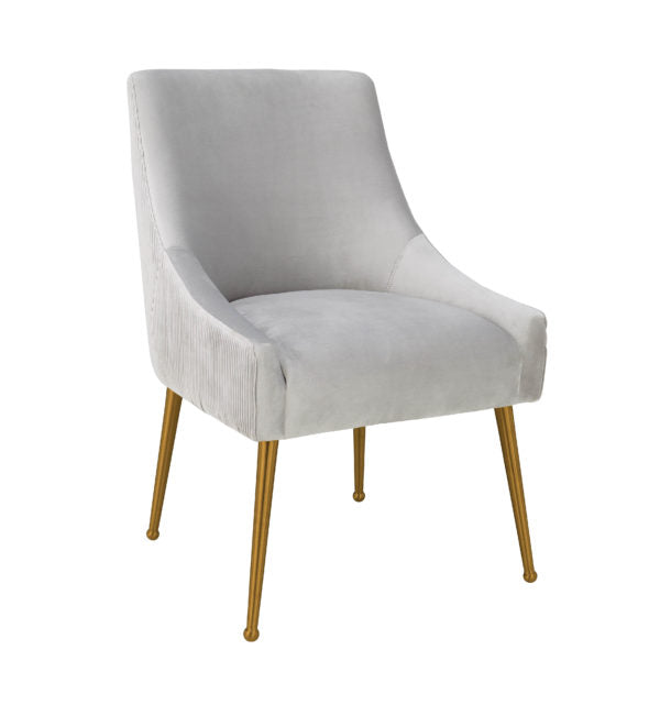 BEATRIX PLEATED VELVET SIDE CHAIR