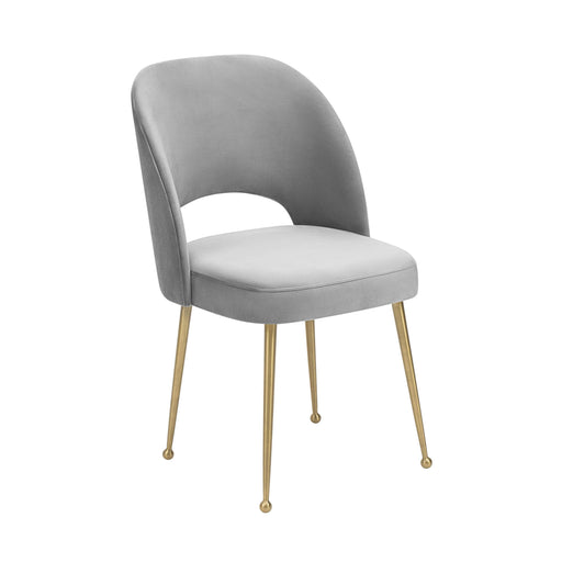 Swell Light Grey Velvet Chair image