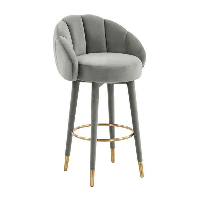 Myla Light Grey Swivel Bar Stool image