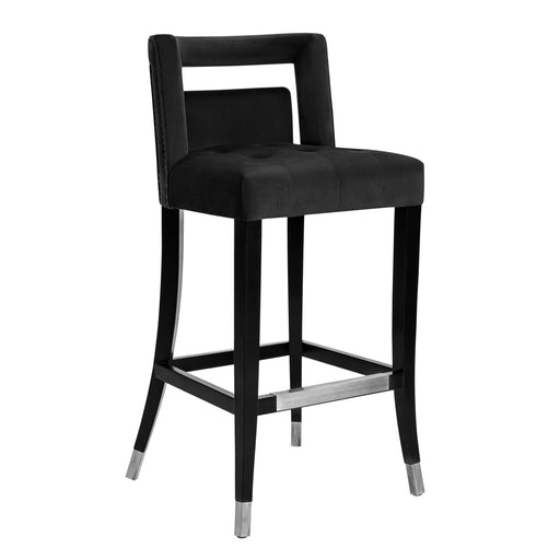 Hart Black Velvet Bar Stool image