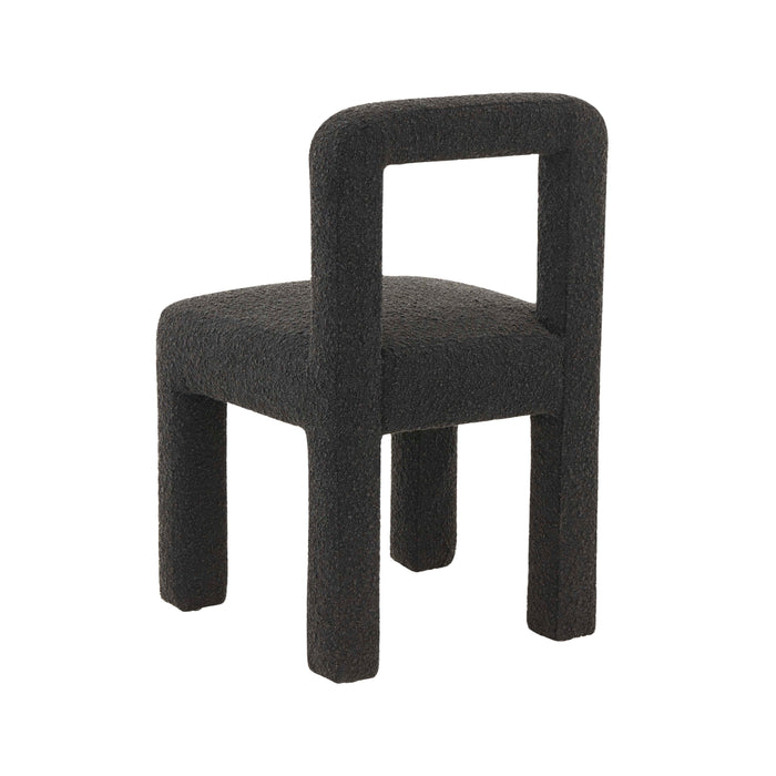 HAZEL BLACK BOUCLE DINING CHAIR