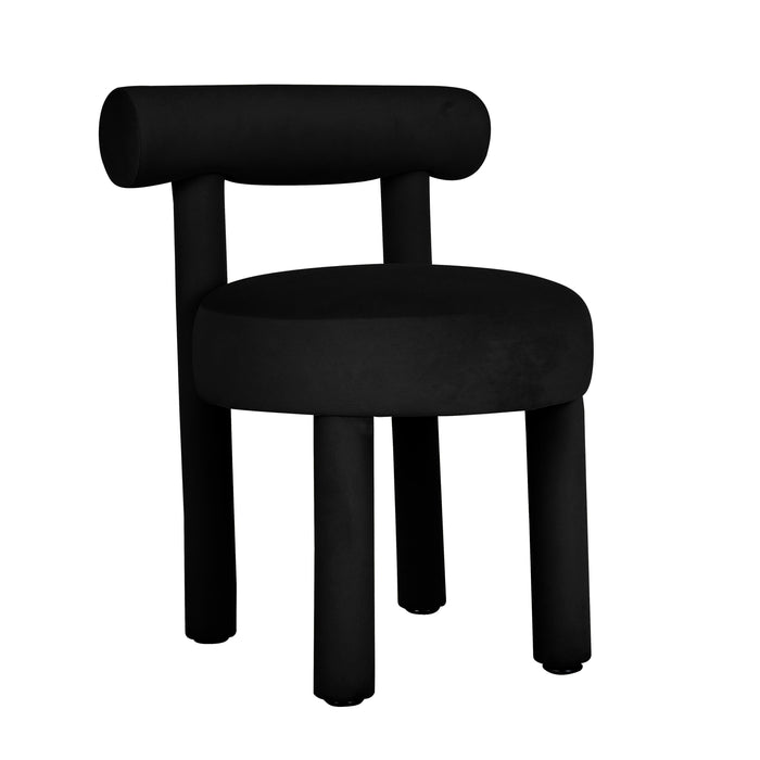 CARMEL BLACK VELVET DINING CHAIR