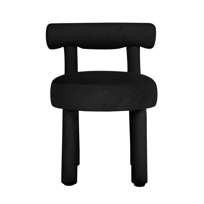 CARMEL BLACK VELVET DINING CHAIR