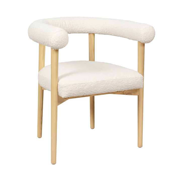 SPARA CREAM BOUCLE DINING CHAIR