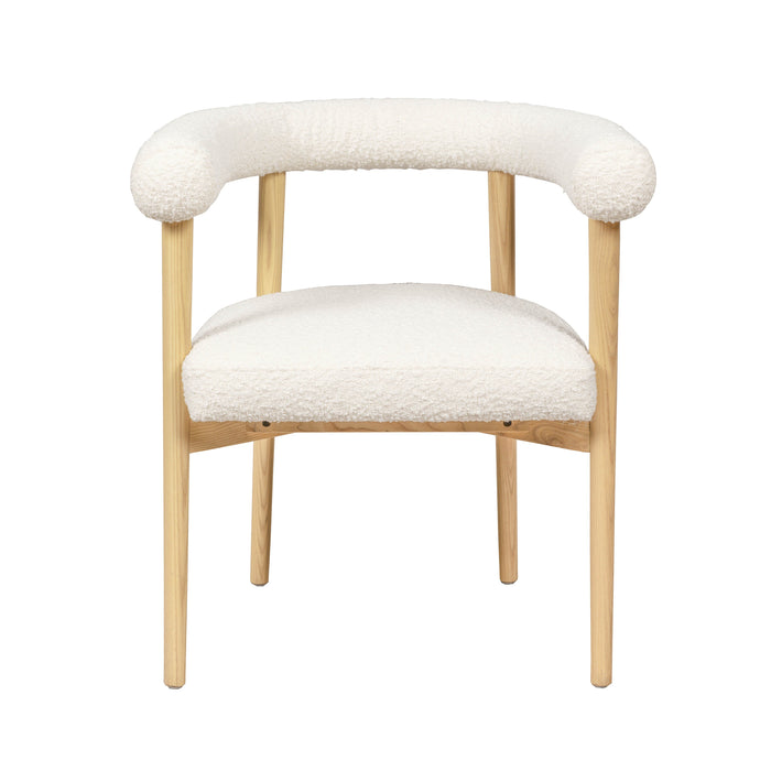 SPARA CREAM BOUCLE DINING CHAIR