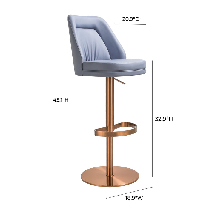 MAVEN LAVENDER MIST AND ROSE GOLD ADJUSTABLE SWIVEL STOOL