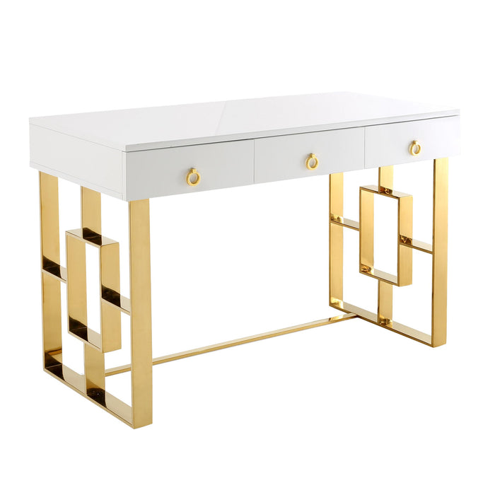 Audrey White Lacquer Desk image