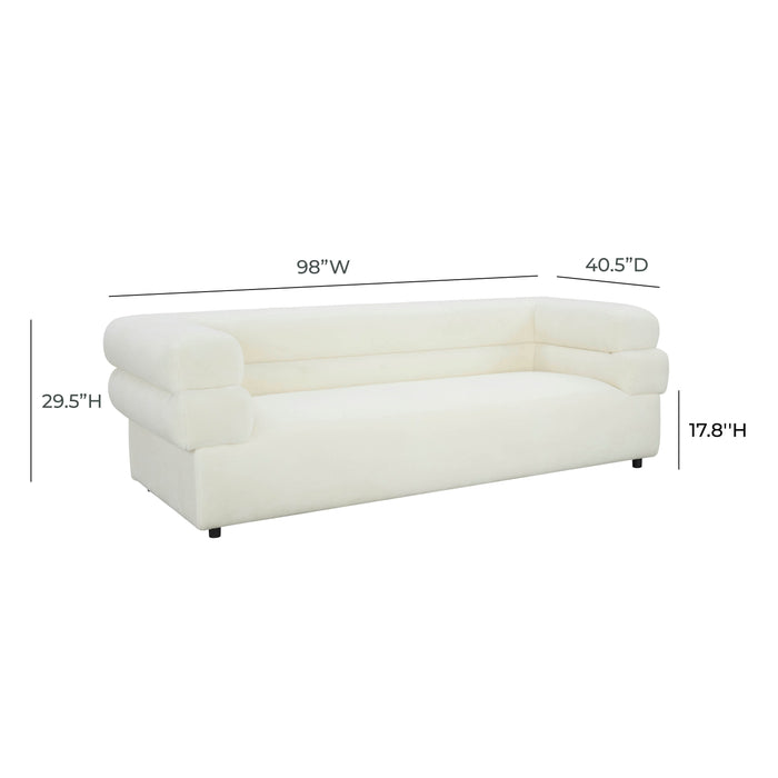 ELSA CREAM VEGAN SHEARLING SOFA