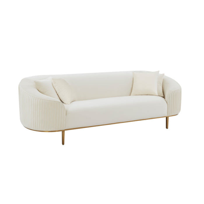 MICHELLE CREAM PLEATED SOFA