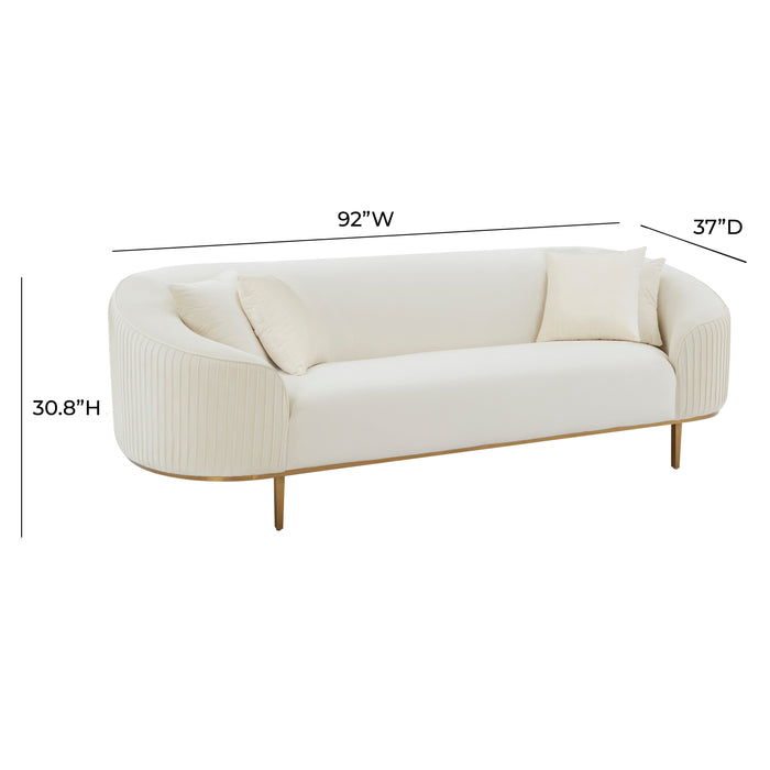 MICHELLE CREAM PLEATED SOFA