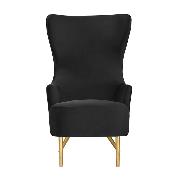 VELVET WINGBACK CHAIR