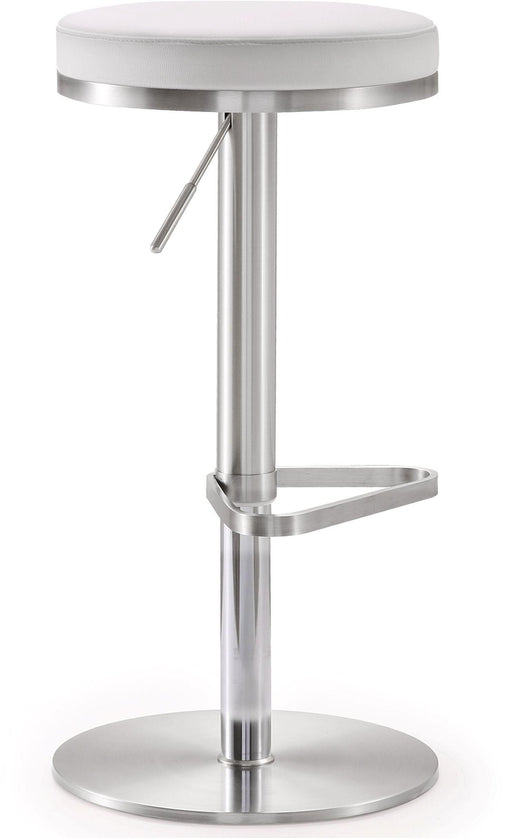 Fano White Stainless Steel Adjustable Barstool image