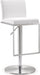 Amalfi White Stainless Steel Adjustable Barstool image