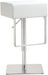 Seville White Stainless Adjustable Barstool image