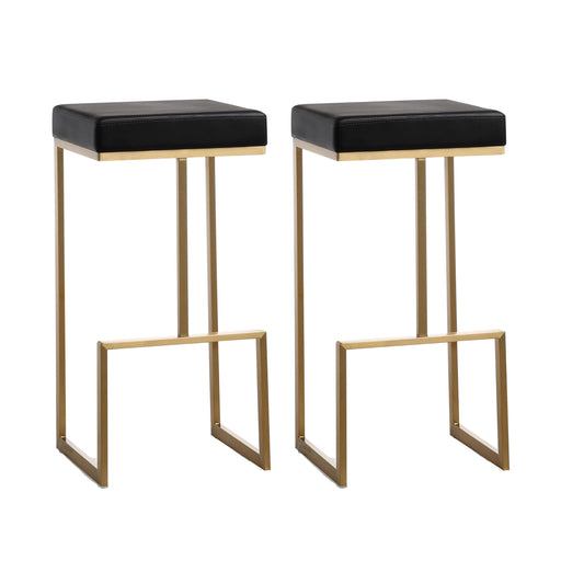 Ferra Black Gold Steel Barstool Set of 2 image