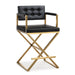 Director Black Gold Steel Counter Stool image