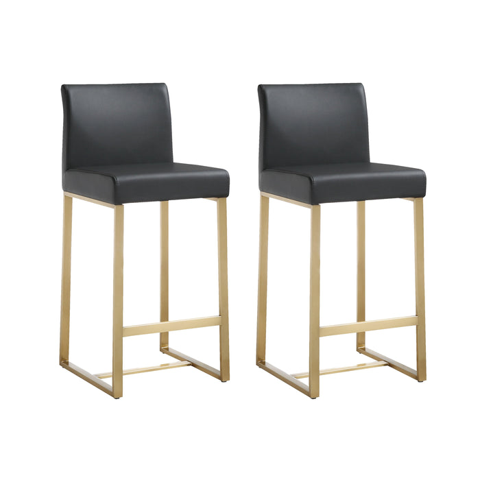 Denmark Black Gold Steel Counter Stool Set of 2 image