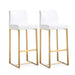 Denmark White Gold Steel Barstool Set of 2 image