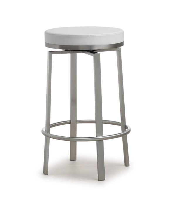 PRATT WHITE STEEL COUNTER STOOL (SET OF 2)