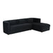 Callie Black Velvet Sectional - RAF image