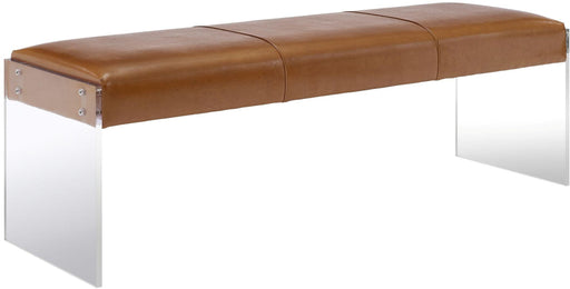 Envy Brown Leather/Acrylic Bench image