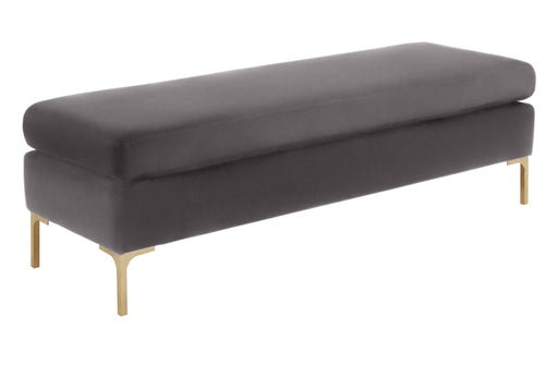 Delilah Grey Velvet Bench image