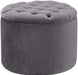 Queen Grey Velvet Storage Ottoman image