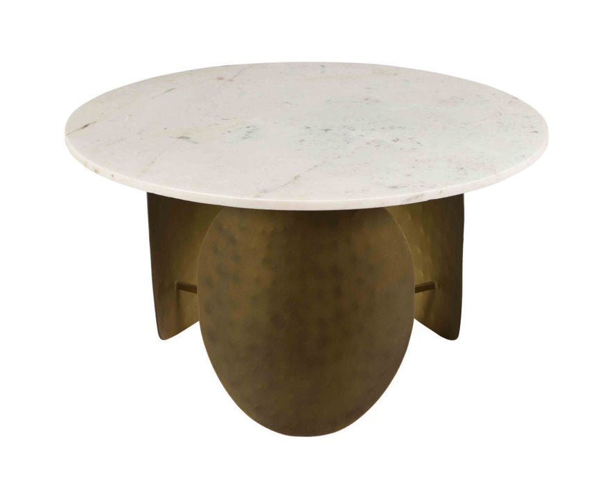 INDIO WHITE MARBLE COCKTAIL OCCASIONAL TABLE