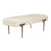 Brno White Waived Velvet Bench image