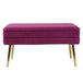 Ziva Plum Velvet Storage Bench image