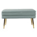 Ziva Sea Blue Velvet Storage Bench image