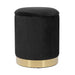 Zoe Black Velvet Storage Ottoman image