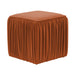 Morgan Cognac Pleated Ottoman image