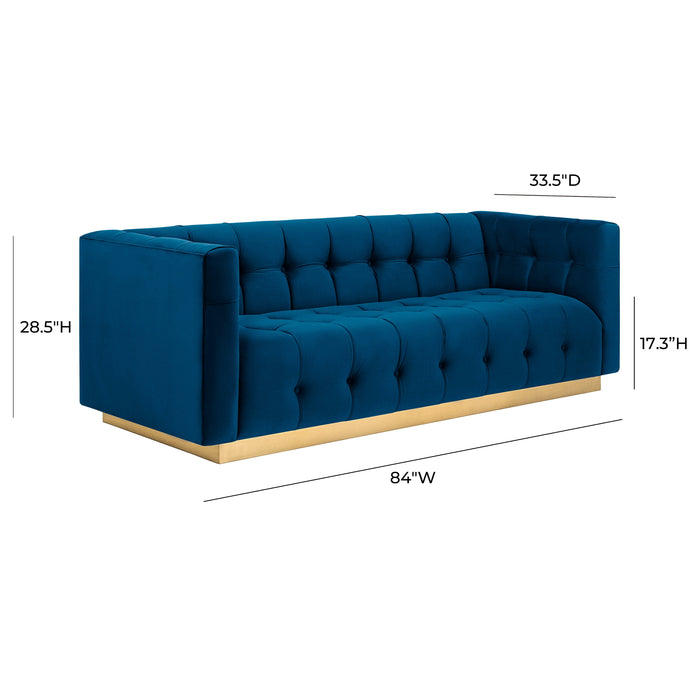 ROMA NAVY VELVET SOFA