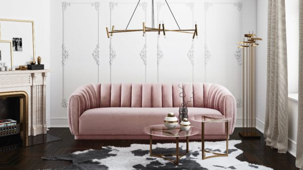 ARNO MAUVE VELVET SOFA