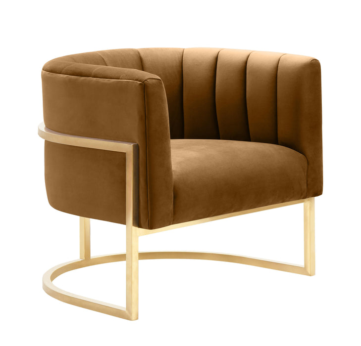 Magnolia Cognac Velvet Chair image