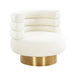 Naomi Cream Velvet Swivel Chair image