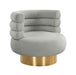 Naomi Grey Velvet Swivel Chair image