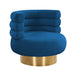 Naomi Navy Velvet Swivel Chair image