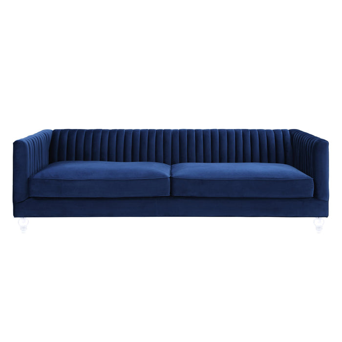 Aviator Blue Velvet Sofa image