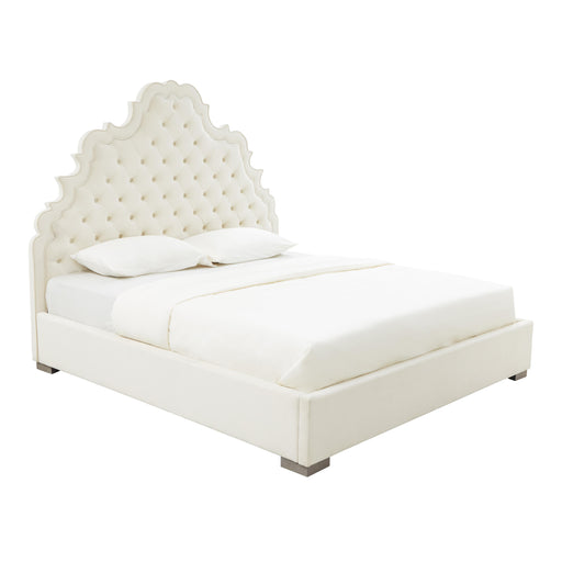 Carolina Cream Velvet Bed in Queen image